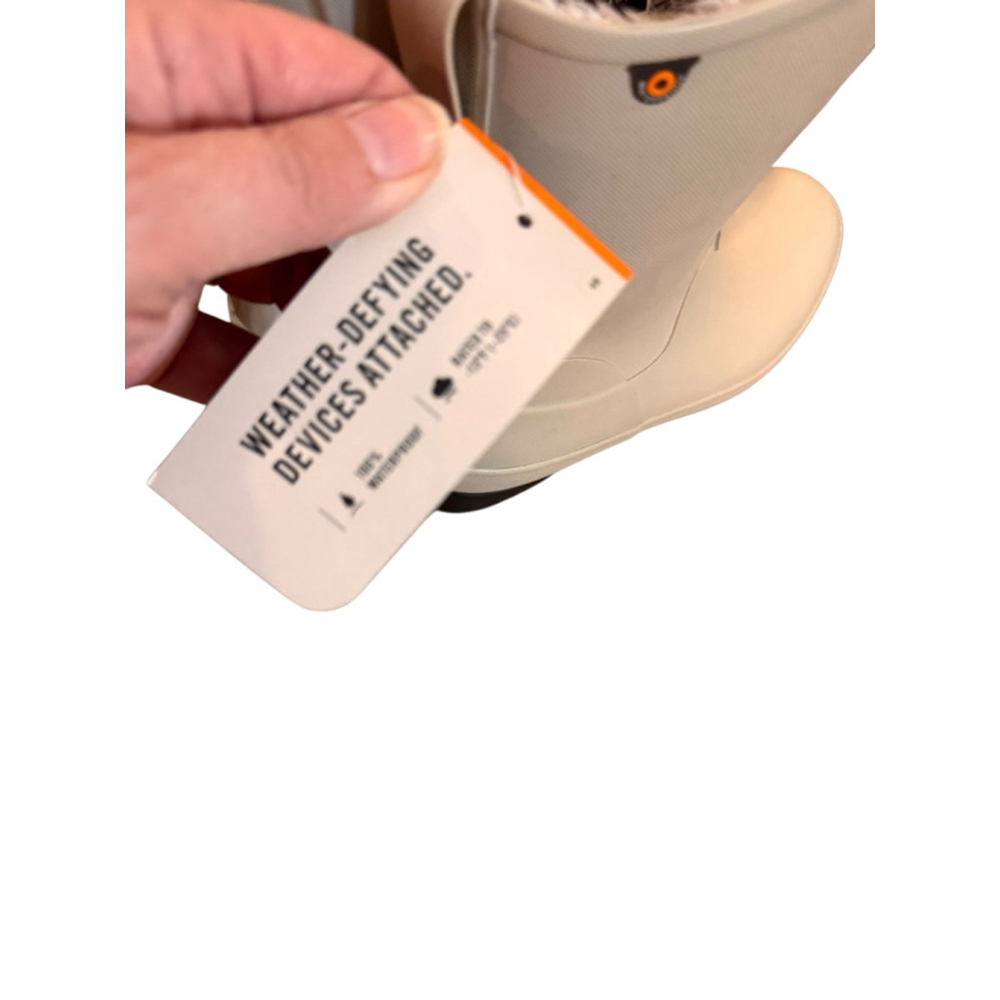 Women's Bogs Beige Black Winter Rain Boots US 11 - Picture 8 of 10